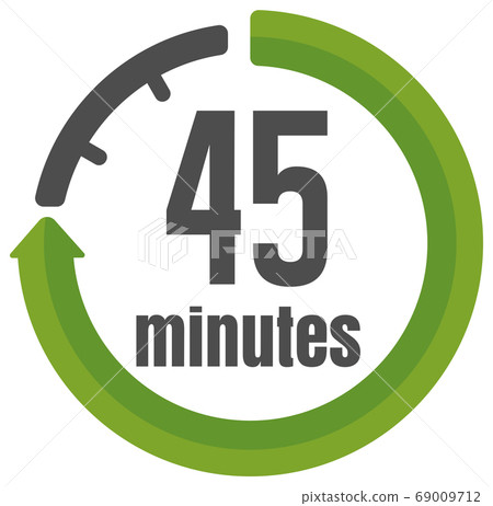 Minute / Time-Timer-Stopwatch Icon (45 minutes) Minute / Time-Timer-Stopwatch Icon (45 minutes) 69009712