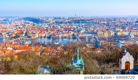 Prague cityscape from Petrin Hill 69009720