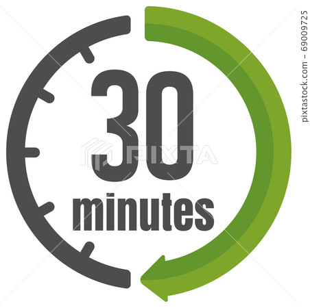 Minutes / Hours · Timer · Stopwatch Icon (30 minutes) Minutes / Hours · Timer · Stopwatch Icon (30 minutes) 69009725