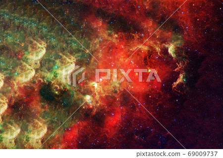 Red space nebula. Elements of this image were furnished by NASA. Red space nebula. Elements of this image were furnished by NASA. 69009737