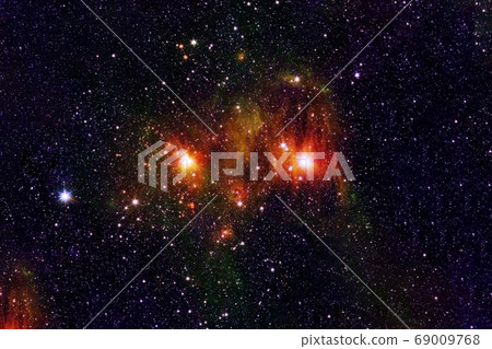 A beautiful colored galaxy. Elements of this image were furnished by NASA. A beautiful colored galaxy. Elements of this image were furnished by NASA. 69009768