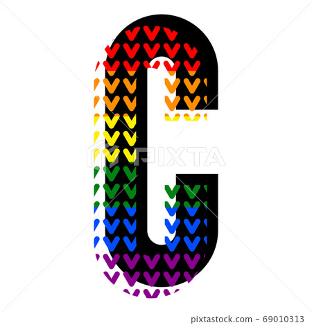 Creative bright font, alphabet in style of pop Creative bright font, alphabet in style of pop 69010313