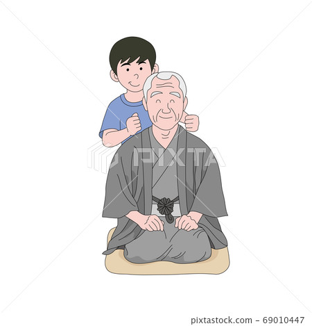 孫子打在老人的肩膀上 69010447