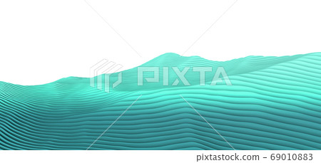Reduced and graphic view of a mountainous landscape consisting of vertical cross sections Reduced and graphic view of a mountainous landscape consisting of vertical cross sections 69010883