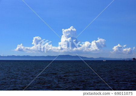 和歌山縣和歌山市濱海城市景觀，海洋，黑潮，太平洋[8月] 69011075