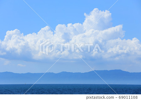 和歌山縣和歌山市濱海城市景觀，海洋，黑潮，太平洋[8月] 69011108