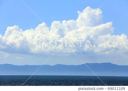 和歌山縣和歌山市濱海城市景觀，海洋，黑潮，太平洋[8月] 69011109