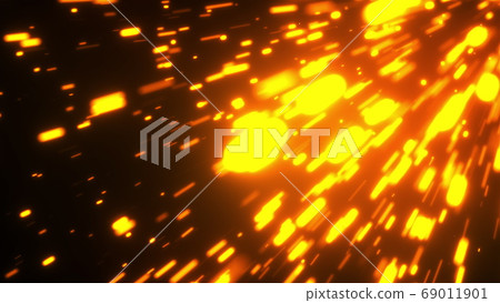 Fast flight of embers in the dark space, 3d rendering computer background Fast flight of embers in the dark space, 3d rendering computer background 69011901