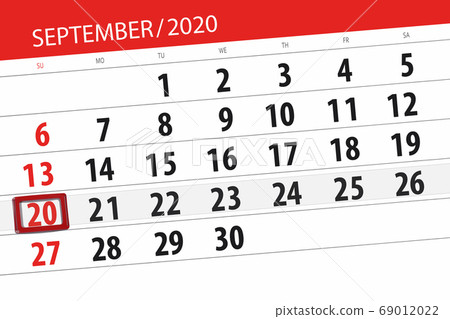 Calendar planner for the month september 2020, 69012022