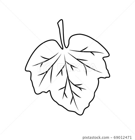 Leaf icon. Isolated black outline on white background. Vector illustration. Great for use as an additional design, logos, labels, stickers, banners, cards, prints, textiles, and more creatives ideas. Leaf icon. Isolated black outline on white background. Vector illustration. Great for use as an additional design, logos, labels, stickers, banners, cards, prints, textiles, and more creatives ideas. 69012471