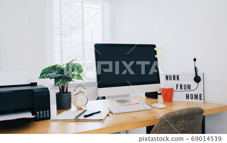 Modern office interior with electronic device, Modern office interior with electronic device, 69014539