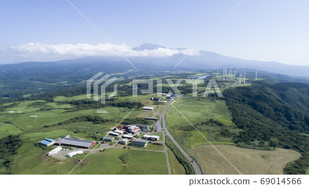 "Nikaho City, Akita Prefecture" Aerial view of Nikaho Plateau 69014566