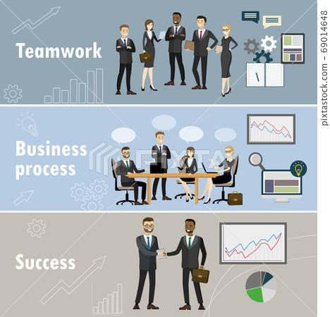 Business banner,Three themes - teamwork, business Business banner,Three themes - teamwork, business 69014648
