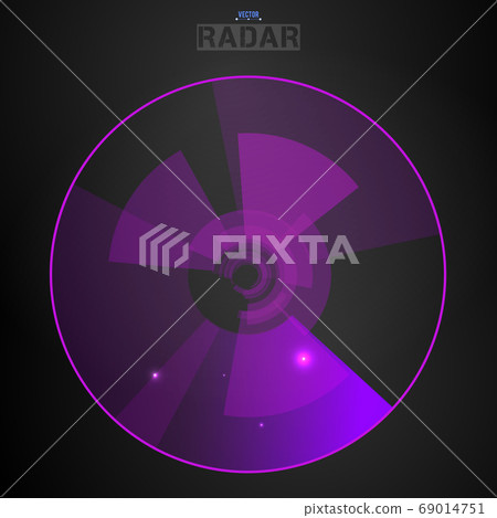 Abstract futuristic HUD radar display. Sci-fi 69014751