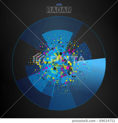 Abstract futuristic HUD radar display. Sci-fi 69014752