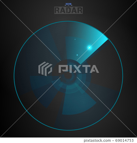 Abstract futuristic HUD radar display. Sci-fi 69014753