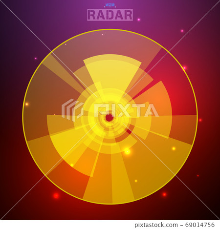 Abstract futuristic HUD radar display. Sci-fi 69014756