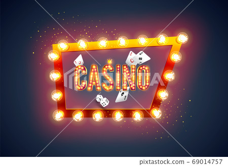 The word Casino, on a retro background.  69014757
