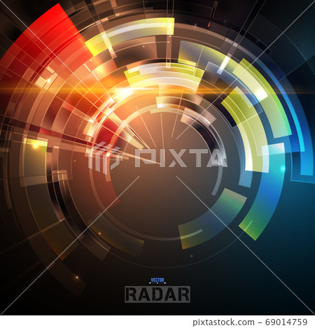 Abstract futuristic HUD radar display. Sci-fi 69014759