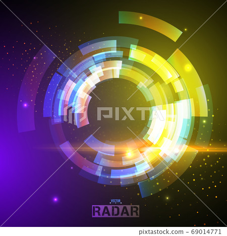 Abstract futuristic HUD radar display. Sci-fi 69014771