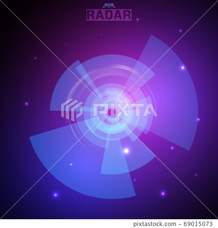 Abstract futuristic HUD radar display. Sci-fi 69015073