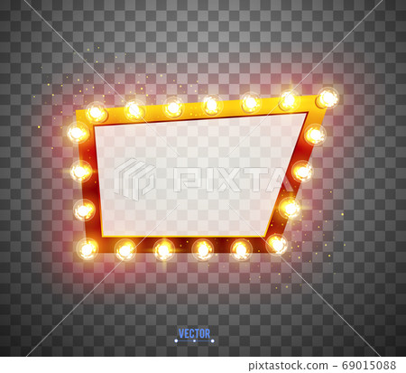 Glowing lights retro for advertising design. Glowing lights retro for advertising design. 69015088