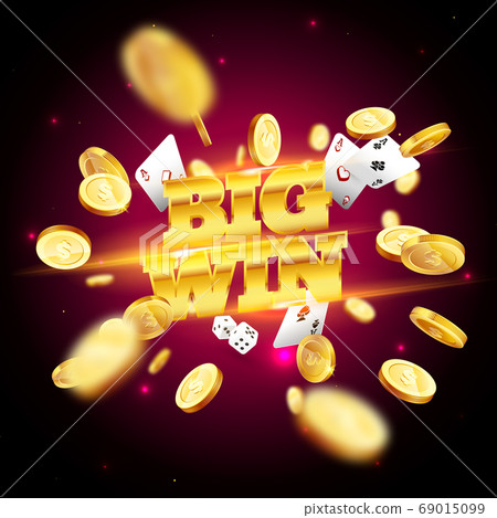 The gold word Big Win, surrounded by attributes of The gold word Big Win, surrounded by attributes of 69015099