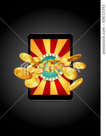 Bright retro banner for online casinos, poker, Bright retro banner for online casinos, poker, 69015343