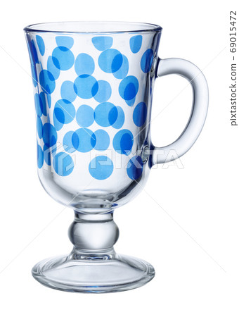 Empty glass cup isolated on white background 69015472