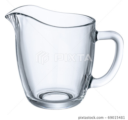 Glass empty gravy boat isolated on white Glass empty gravy boat isolated on white 69015481