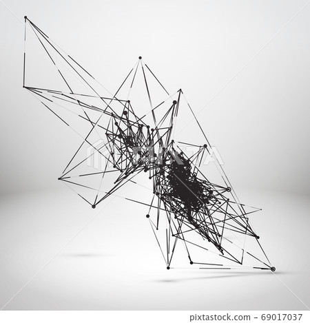 Abstract Geometric Polygonal Shape. Futuristic Abstract Geometric Polygonal Shape. Futuristic 69017037
