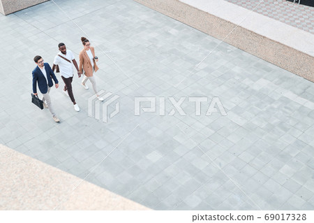 Young specialists going to first job interview 69017328