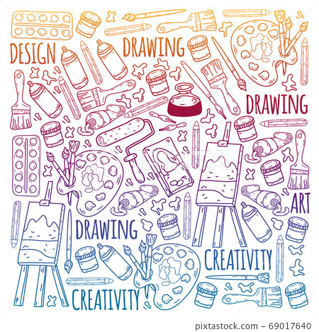 Creativity and imagination. Design college....-插圖素材 [69017640] - PIXTA圖庫