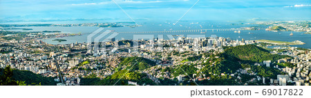 Panorama of Rio de Janeiro in Brazil 69017822