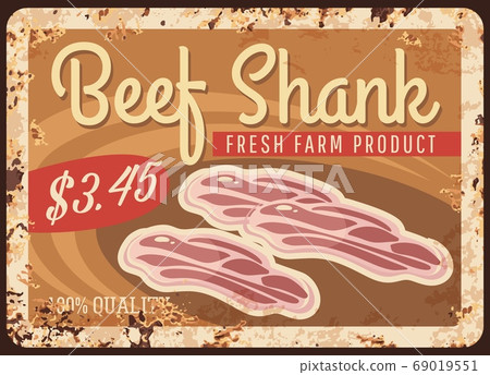 Beef shank butcher shop production metal plate Beef shank butcher shop production metal plate 69019551