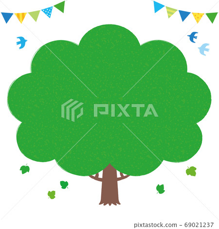 生態手繪木框方形白色背景無文字 69021237