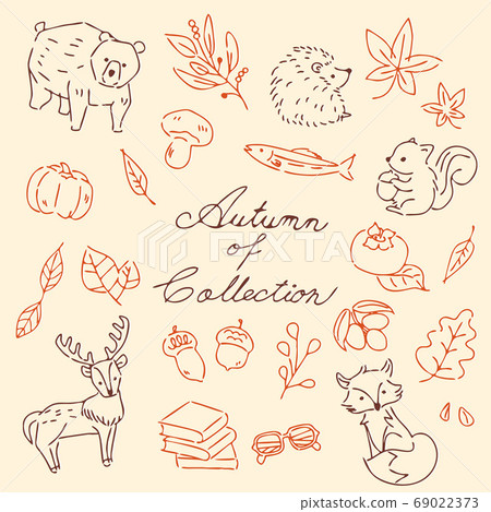 Autumn illustration set 69022373