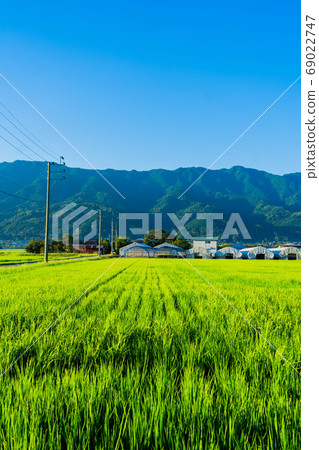 Chikugo Plain Countryside Mountain Range 69022747