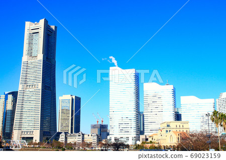 橫濱市Minatomirai 21區橫濱市的風景及其周圍 69023159