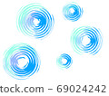 Illustration of ripples seen from above 69024242