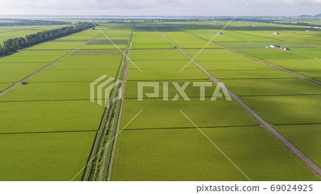 《Akita Prefecture》 Paddy field in Ogata village 69024925