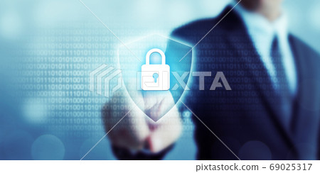 Protection network security computer and safe your data concept 69025317