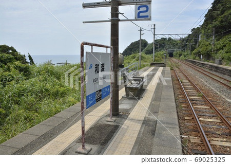 [JR京成本線和歌站]眺望大海的鄉村站 69025325