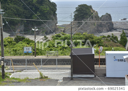 [JR京成本線和歌站]眺望大海的鄉村站 69025341