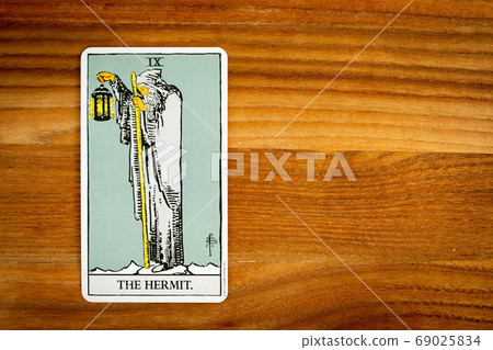 Tarot Card Major Arcana Hermit 69025834