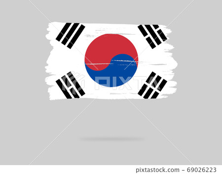 South Korea flag with brush paint textured, background, Symbols of Panama, graphic designer element - Vector - illustration South Korea flag with brush paint textured, background, Symbols of Panama, graphic designer element - Vector - illustration 69026223