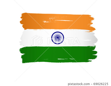 India flag with brush paint textured, background, Symbols of India, graphic designer element - Vector - illustration India flag with brush paint textured, background, Symbols of India, graphic designer element - Vector - illustration 69026225