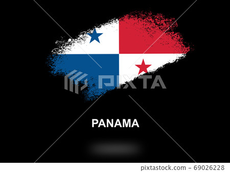 Panama flag with brush paint textured, background, Symbols of Panama, graphic designer element - Vector - illustration Panama flag with brush paint textured, background, Symbols of Panama, graphic designer element - Vector - illustration 69026228