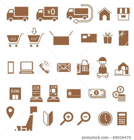 Mail order icon set 69026479