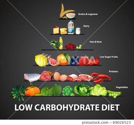 Low carbohydrate diet diagram 69026523